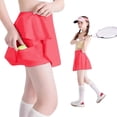 thumbnail image 2 of Krdevn Girls Tennis Skirt with Built In Shorts and Ball Pocket Elastic Waist Athletic Skort,9-10 Years, 2 of 5