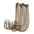 thumbnail image 2 of Eagle Claw Straight Eye Offset Baitholder Hook, 100pk, Bronze, Size 8, 2 of 3