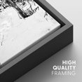 thumbnail image 4 of IDEA4WALL Framed Canvas Art Wall Decor Snow Pine Trees in Winter Nature Forest Watercolor Minimalism Modern Scenic Dramatic Black and White for Dorm Home Office - 16"x24", 4 of 4