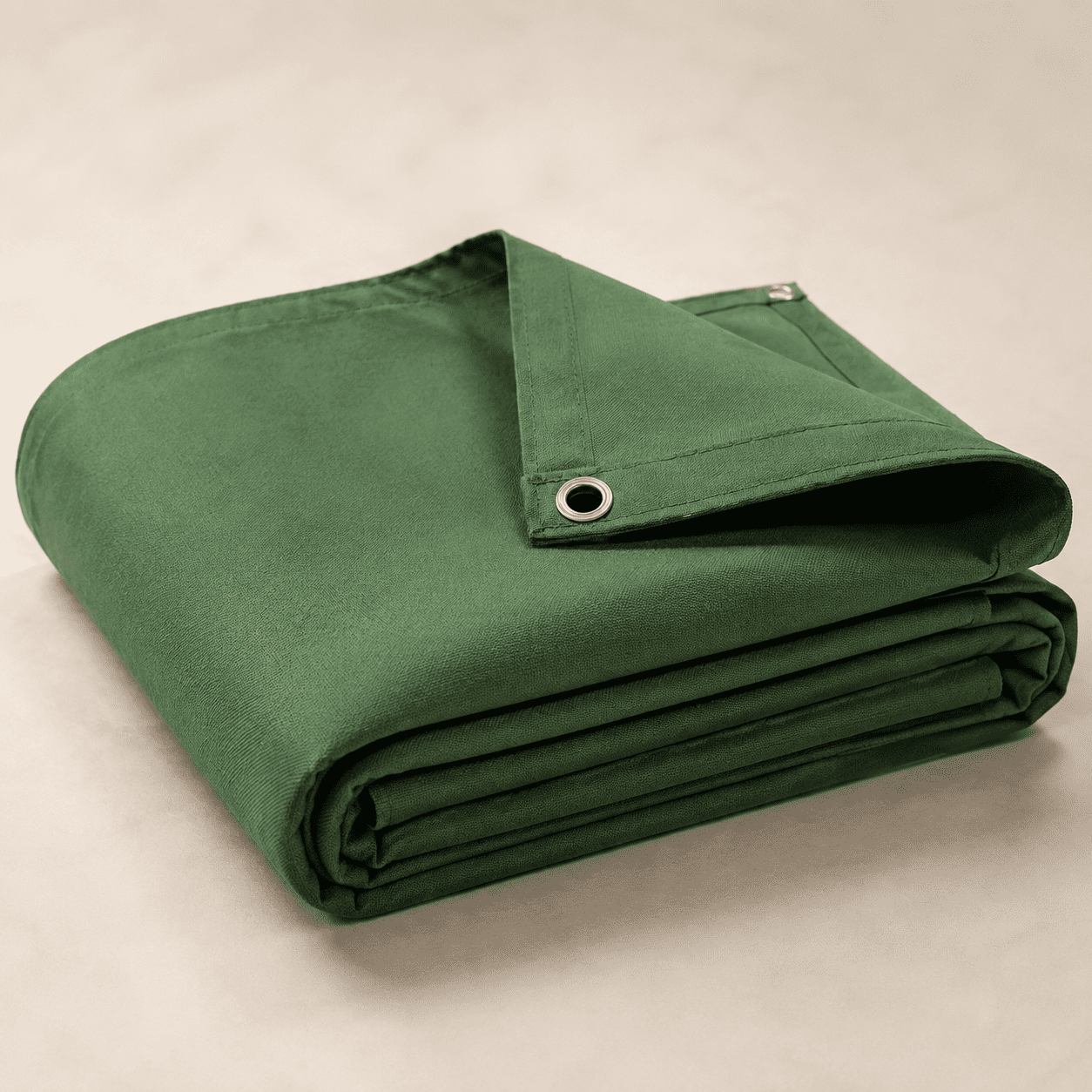 8x10 Canvas Tarp 350 GSM (12oz) Heavy Duty Canvas Tarps Green | Water Resistant & Breathable 24 Mil Multipurpose Tarpaulin for Gardening Patio Canopy Tent Woodpile Truck Equipment