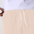 thumbnail image 6 of HAiming Men's Capri Pants Casual Loose Wide Leg Elastic Drawstring Waist Baggy Solid Color Summer Clothes, 6 of 9