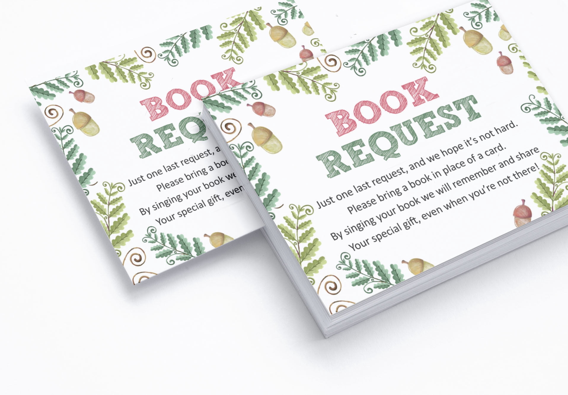 Inkdotpot 30Floral Gender Neutral Baby Shower Book Request Cards Bring A Book Instead Of A Card Baby Shower Invitations Inserts Games