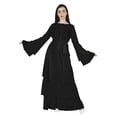 thumbnail image 1 of Bimba Robes Abaya Traditionnelles Musulmanes pour Femmes Manches Cloche Robe de Prière Islamique avec Hijab, 1 of 7