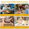 thumbnail image 5 of Uforic Work Bench 60" L X 24" W Adjustable Workbench for Garage W/Pegboard & Power Outlets Hardwood Top Heavy-Duty Workstation, 1600 LBS Load Capacity with Wheels for Workshop, Office, Home Outdoor, 5 of 6