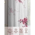 thumbnail image 5 of Red Cherry Sheer Curtains 72 Inch Length 2 Panels Set, Spring Floral Branches Ink Painting Art Wood Gray Voile Window Treatment Curtains Sheers Drapes for Bedroom/Living Room/Kitchen 52"x72"x2, 5 of 7