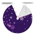 thumbnail image 2 of Lsque Crystal Purple Snowflake Print Christmas Tree Skirt, Tree Skirt with Ties or Velcro, Perfect for Holiday Decorations, Halloween, and New Year-30", 2 of 7