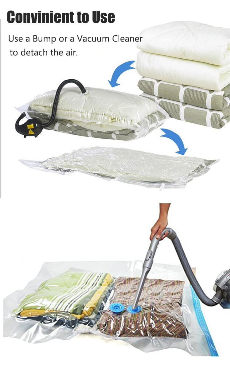 GQC Vacuum Storage Bags, Works with Any Vacuum Cleaner,to Store Clothes and  beddings,Could Save Your Space,dust-Free,Keep Away from Moisture (Small