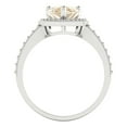 thumbnail image 4 of Halo Engagement Ring for Women - 2.36ct Natural Morganite in 14K White Gold Promise Ring, 4 of 6
