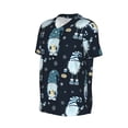 thumbnail image 2 of Haiem Hip Hop Hipster Baseball Jersey Button Down Shirts Sports Uniforms Men Women Jersey(Gnome and Snowflakes,X-Large), 2 of 9