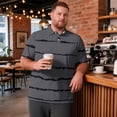 thumbnail image 2 of Trgacdwlo XL-8XL Striped Mens Polo Shirts Big and Tall Short Sleeve Mens Athletic Shirts Sun Protection Golf Polo Shirt for Men, 2 of 7