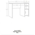 thumbnail image 7 of Home Square 2 Piece Furniture Set with Wood Desk and 5-shelf Bookcase in White, 7 of 7