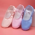thumbnail image 3 of Cat Claw Satin Ballet Shoes Body Practice Dance Shoe Adult Exam Performance Soft Bottom Pink Flesh Blue Yoga Flat Women (Lavender,31), 3 of 7