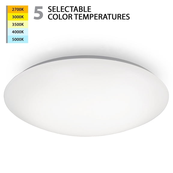 WAC Lighting Glo 16" 1-Light LED 5-CCT Energy Star Aluminum Flush Mount in White