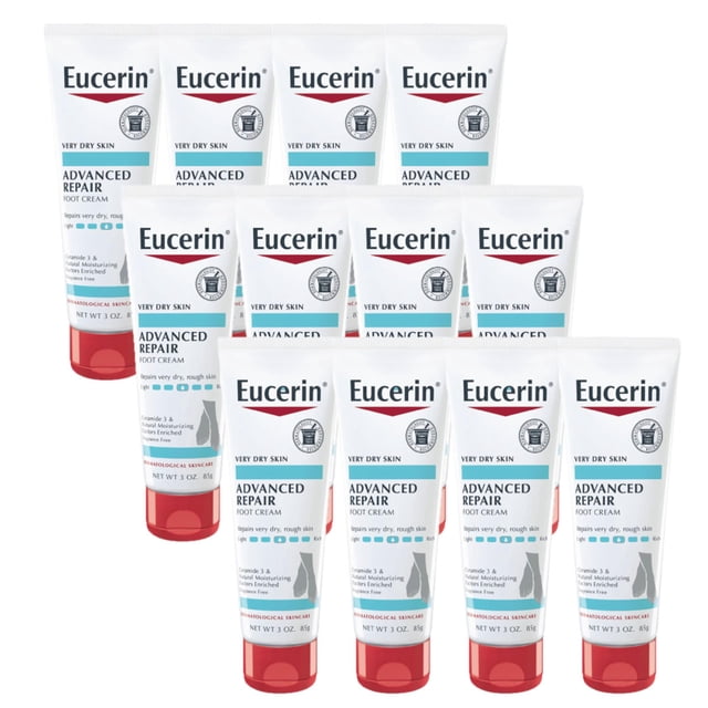 Crema para pies Eucerin Advanced Repair sin perfume 90 ml x12