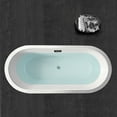 thumbnail image 5 of Woodbridge 67" Freestanding Bathtub Acrylic with Brushed Nickel Overflow and Drain, B-0002, 5 of 17