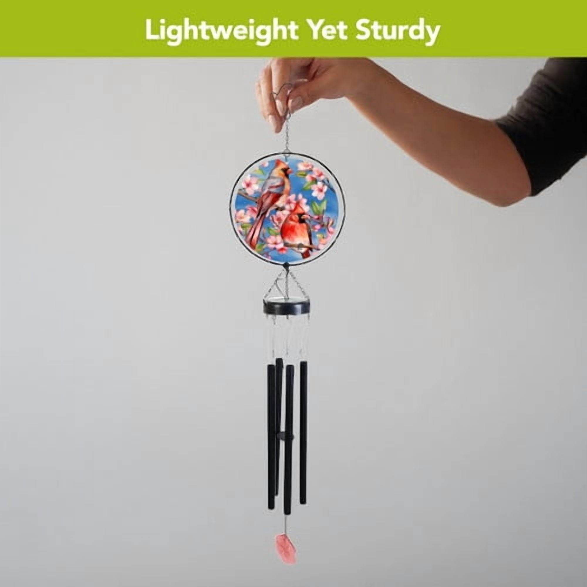 Briarwood Lane Cherry Blossom Cardinal Illuminated Wind Chime