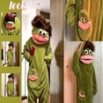 thumbnail image 3 of Kintue Monster Pajamas Adult Goofy Onesie, Big Mouth Plush Halloween Costume with 3D Hood, Matching Loungewear for Couples and Family, No Shoes Included, 3 of 8