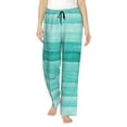 thumbnail image 2 of Kdxio Women's Comfy Stretch Teal TurquoisePrint Drawstring Pajama Pants-Small, 2 of 9