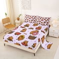 thumbnail image 2 of Erosebridal Cute Capybara Queen Sheet Sets,Kawaii Doughnut Summer Fruit Watermelon Bed Set For Capybara Lovers 4 Pieces, 2 of 6