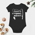 thumbnail image 4 of Daddy's Fishing Buddy - Baby Clothes - Funny Newborn Bodysuit Outfits for Boys And Girls Black-style 3months, 4 of 7