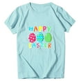 thumbnail image 2 of EQWLJWE Workout Shirts for Women Casual Happy Easter Graphic Solid Color Short Sleeves Round-Neck Loose Summer Blouse Tops Outwear, 2 of 4