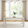 thumbnail image 2 of Plank+Beam 72" Modern Dining Table for 6, Solid Wood Rectangular Dining Table for Kitchen/Dining Room, White Wirebrush, 2 of 13