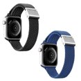 thumbnail image 1 of Correa de reloj compatible con Apple Watch, hebilla ajustable, correa trenzada elástica para 38/40/41 mm, 2 unidades, 1 of 5