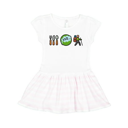 

Inktastic Hiking Eat Sleep Hike Gift Toddler Girl Dress