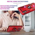 thumbnail image 4 of LG Rebel 4 LTE / Aristo 3 /Phoenix 4 /Tribute Empire Case, [NOT FIT OTHER LG PHONE ] With [Tempered Glass Screen Protector Included], STARSHOP Drop Protection Ring Kickstand Cover- Red, 4 of 7