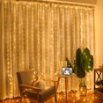 thumbnail image 3 of Cortina de luces USB para interiores, cascada, guirnalda de luces LED para dormitorio, decoración para bodas, fiestas de Navidad, vacaciones, 3, 4 y 6 m, 3 of 5