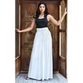 thumbnail image 2 of KOH KOH Long Flowy Cute Modest High Empire Waist Full Floor Length Pockets Casual Semi Formal Vintage Work Office Workwear Maxi Skirt For Women Ivory White X-Small US 2-4 NT325, 2 of 7