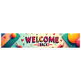 thumbnail image 1 of Welcome Back Banner with Rainbow and Pencils Colorful Backdrop for School Party Classroom Decoration Photography Props Festive Background Decor, 1 of 4