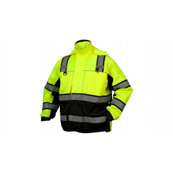 Pyramex RPB36 Series Hi-Vis 3-in-1 Multi-Layer Safety Parka, Hi-Vis Lime, Medium Medium Hi-Vis Lime