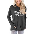 thumbnail image 1 of Hauts Mama Bear pour Femmes Manches Longues Chandail Décontracté Chandails en Molleton, 1 of 3