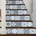 thumbnail image 4 of AILEGOU 3D Stair Stickers Decals Brick Staircase Decals Removable Tile Stair Risers Decals Decor Peel and Stick Stairs Bakeplash Decals for Stair 39.3Inch x 7.08Inch x 6Pcs(L105), 4 of 5