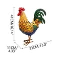thumbnail image 3 of Gumesh Metal Rooster Garden Statue, Rustic Farmhouse Metal Garden Sculpture for Outdoor - Weather-Resistant Rooster Decor for Yard, Patio or Porch, 3 of 6