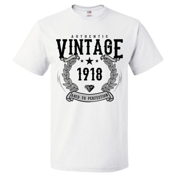 108th Birthday Gift For 108 Year Old 1918 Aged To Perfection T Shirt