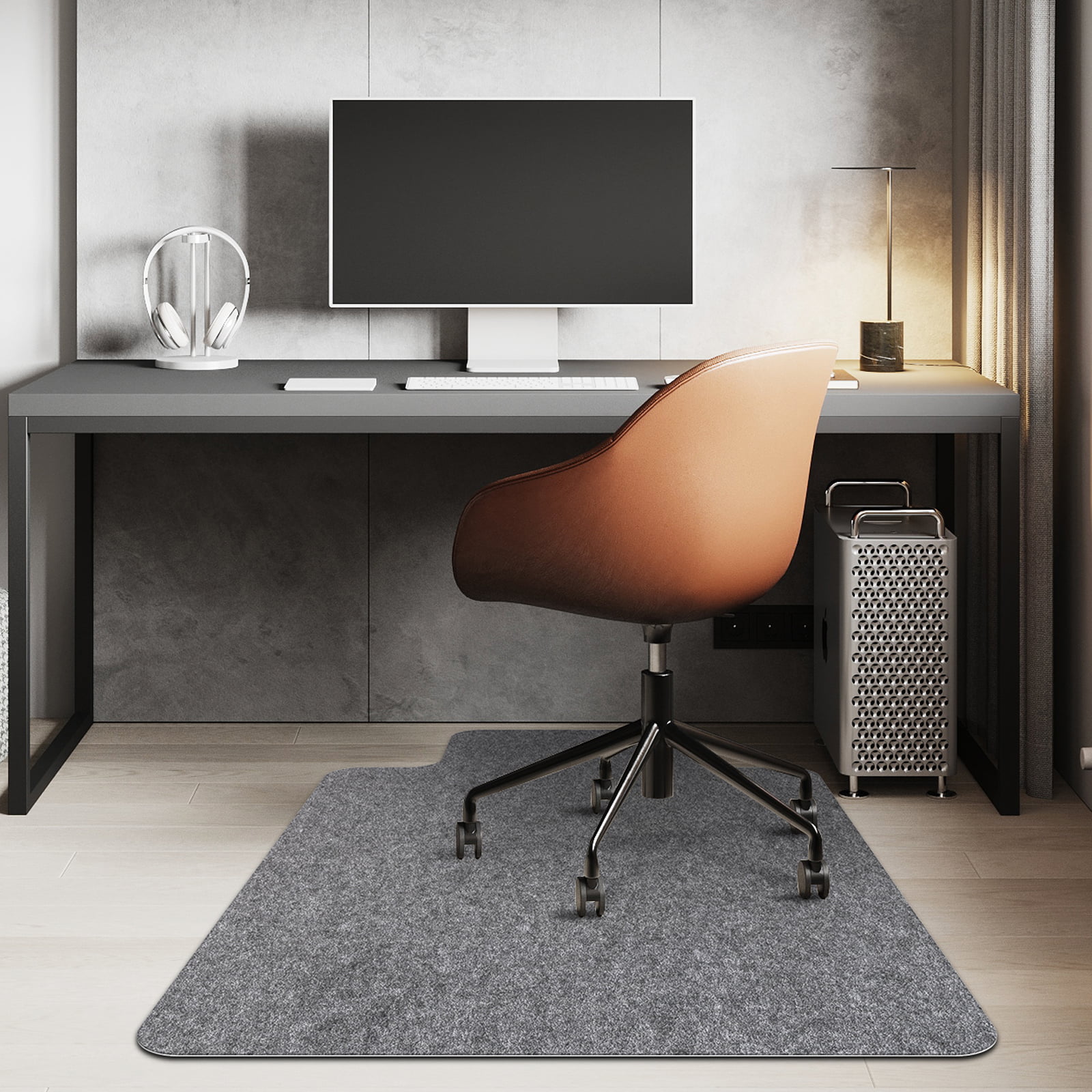 Chair Mat 55x35Office Chair Mat for Hardwood Floor,Floor Protector For  Desk Chair,Light Gray 