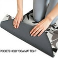 thumbnail image 3 of Gray Camo Shark Silhouette Pattern Hot Yoga Mat Towel Non Slip for Hot Yoga - Quick-Drying Yoga Mat Cover with 4 Corner Pockets with Travel Bag - Hot Yoga Towel Non Slip 70"x26", 3 of 6