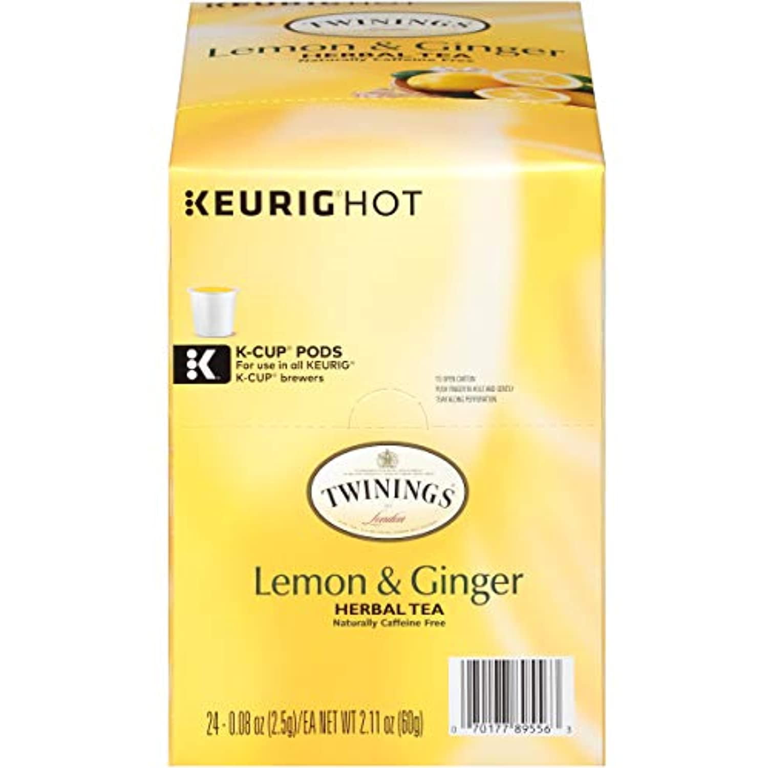 Twinings Of London Lemon & Ginger Herbal Tea KCups For Keurig, 96