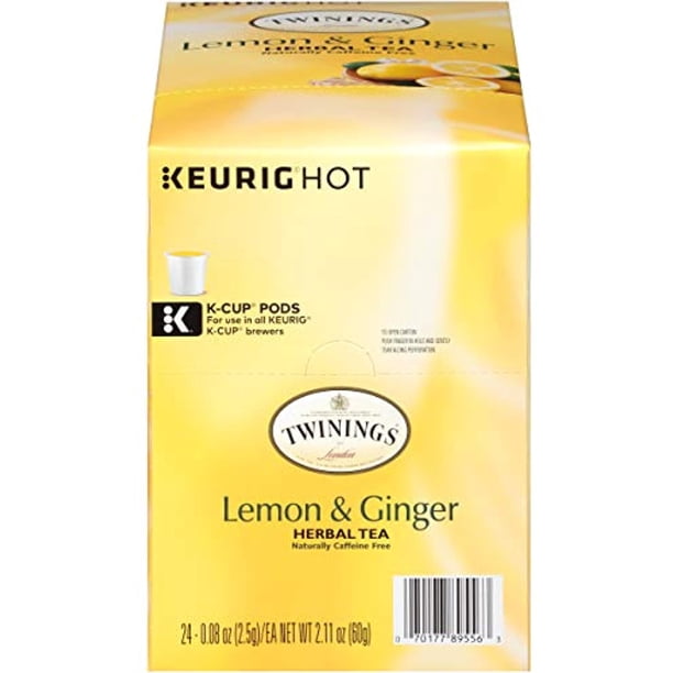 Twinings Of London Lemon & Ginger Herbal Tea KCups For Keurig, 96 Count