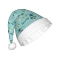 thumbnail image 2 of Fuzoiu Hawaiian Style Print Santa Hat Christmas Hat for Adults,Santa Hats with Pompom, Unisex Xmas Holiday Hat for Christmas New Year Festive Party Supplies, 2 of 6