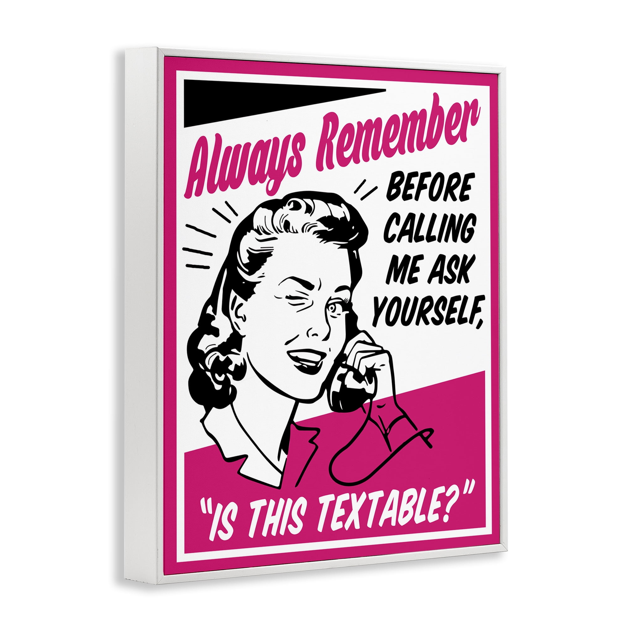 Stupell Industries Funny Is This Textable Novelty Painting White Framed Art Print Wall Art, 24 x 30