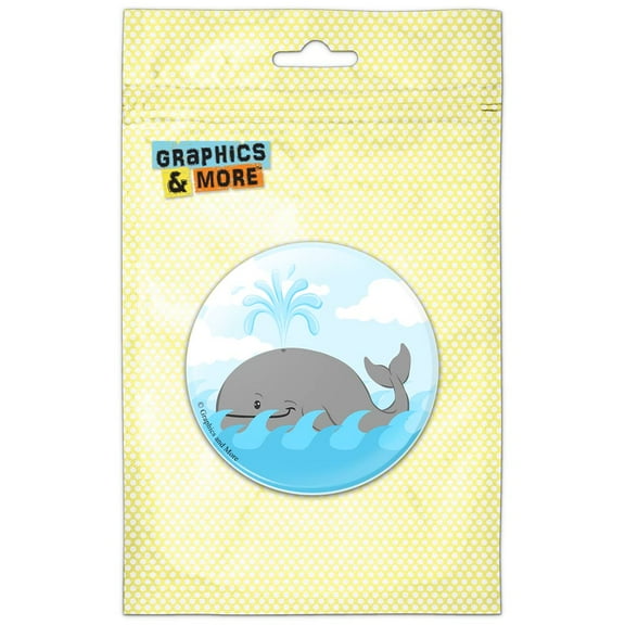 Cartoon Whale Ocean Pinback Button Pin Badge