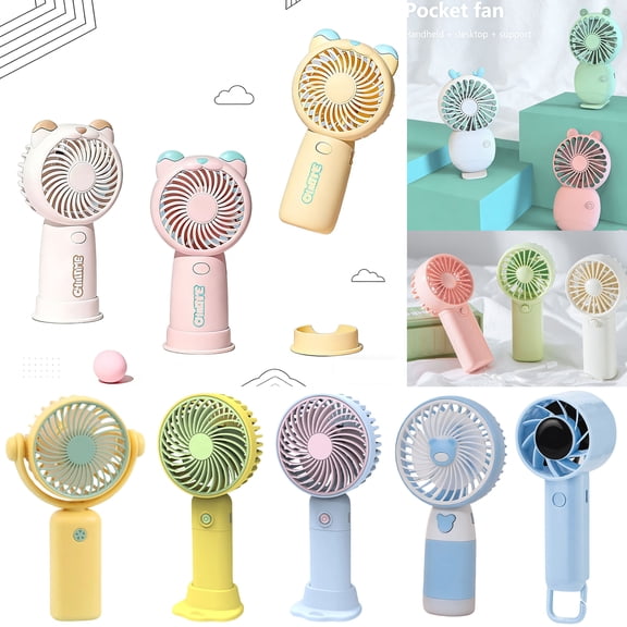 LEFXSMR Portable Fan, Ultra Quiet Powerful Cooling Small Handheld Fan, Mini Fan for Travel Office Desk Outdoor, Pink