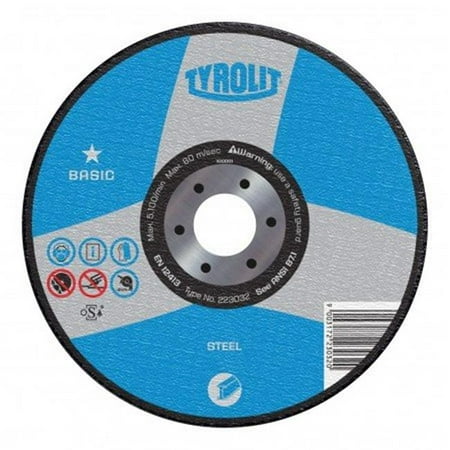 

Diamond Products 34301927 Tyrolit Basic Depressed Center Wheel for Grinding 4.5 x 0.25 x 0.625-11 in.