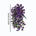 thumbnail image 3 of FastXmas Artificial Hanging Flowers for Outdoors, Hanging Plants Violet Vines UV Resistant for Wall Home Room Garden Wedding Indoor Outdoor Spring Summer Decoration(Purple), 3 of 6