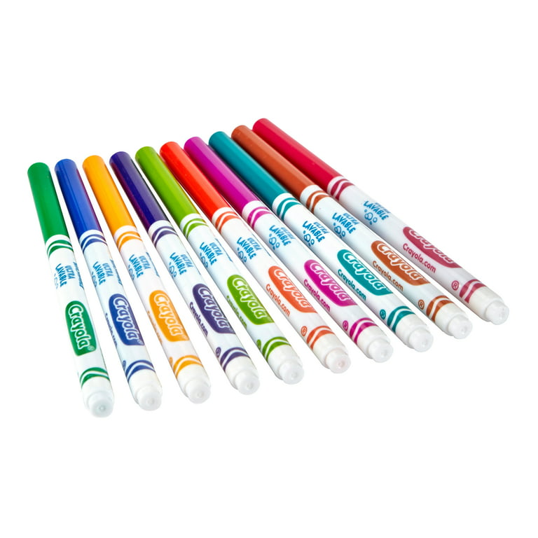 Crayola Classic Washable Marker Set - Classic Colors, Thin Line, Set of 12
