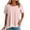 Pink, variant on fatyb Womens Summer Tops Casual Crew Neck Tee Shirts Short Sleeve Solid Color Pullover Loose Blouses