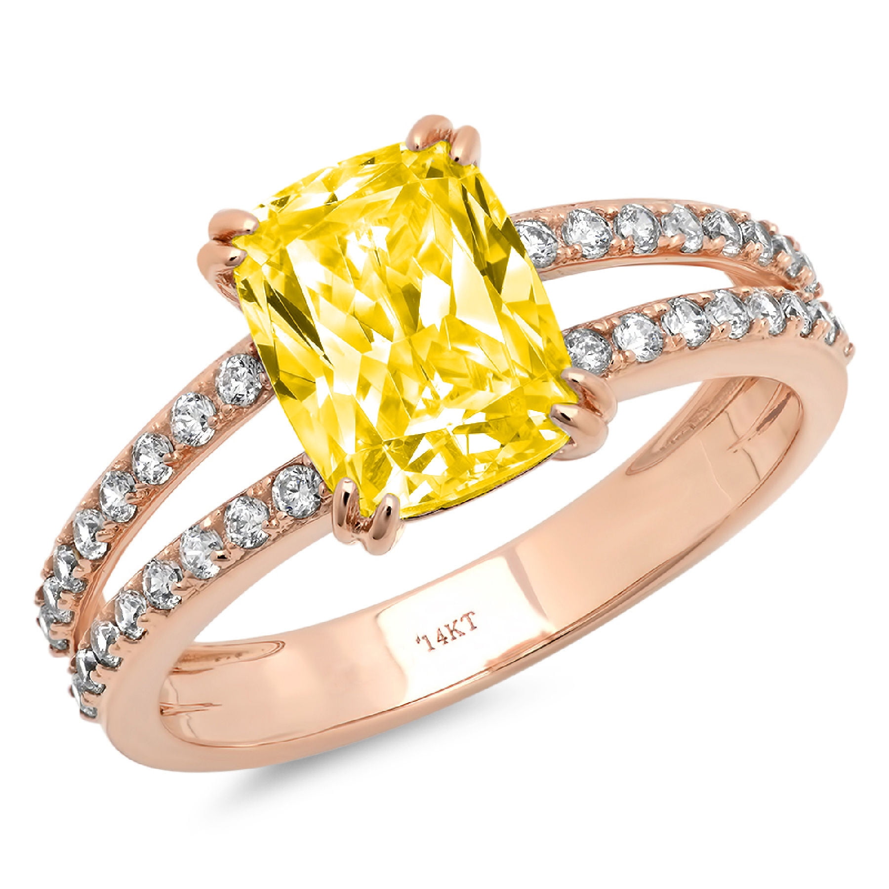 Diamond 925 Sterling SilverWhite GoldYellow GoldRose Gold Engagement Wedding Anniversary Bridal Ring Promise Pink Floral 1ct Round Sim